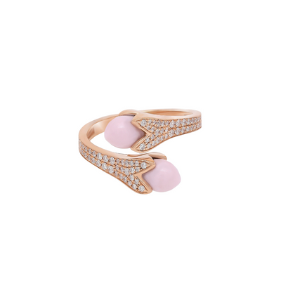 Tulip Two Flower Small Ring