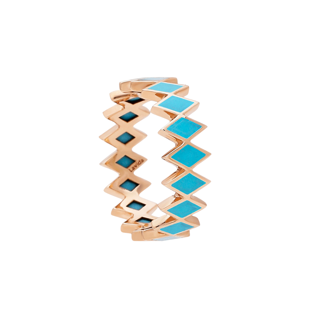 Viva Zigzag Stone Ring